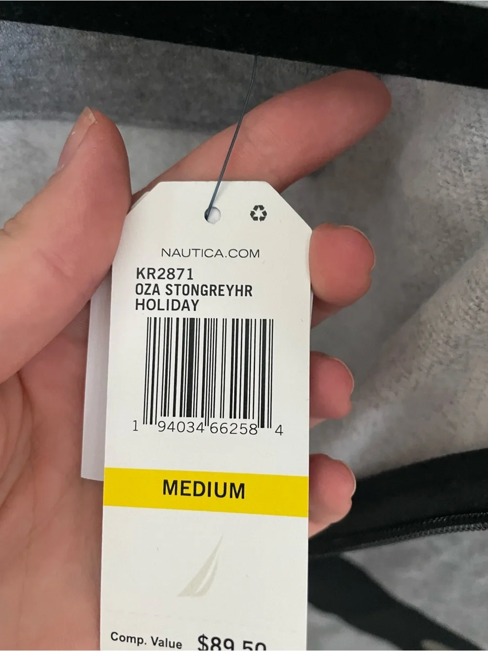 NWT Nautica Full-Zip Stand Collar Sweatshirt with Pockets Men's size M